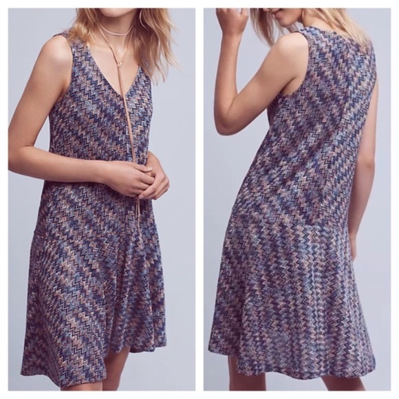 Anthropologie Maeve Westwater Chevron Dress XL